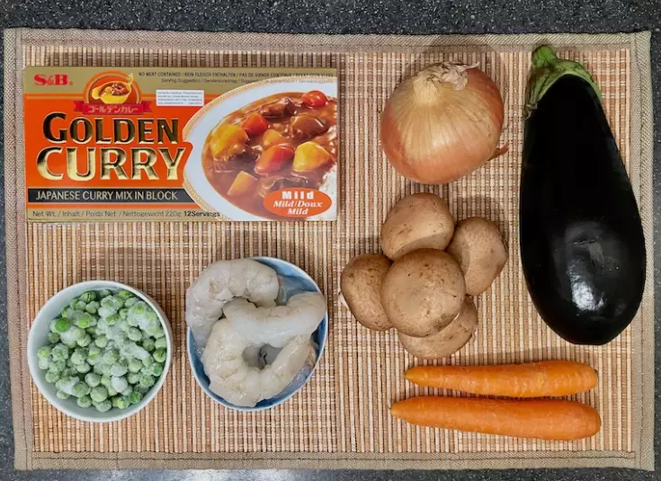 Japanese style curry ingredients