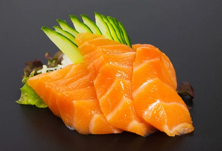 salmon sashimi