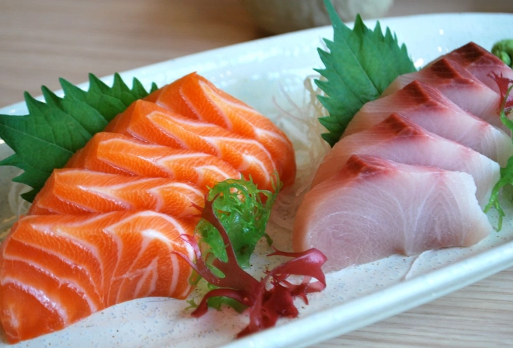 salmon sashimi