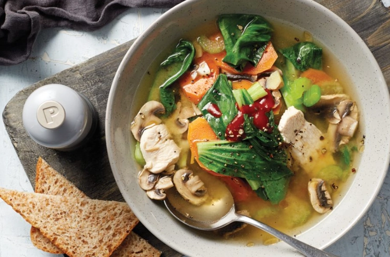 Ginger miso chicken soup