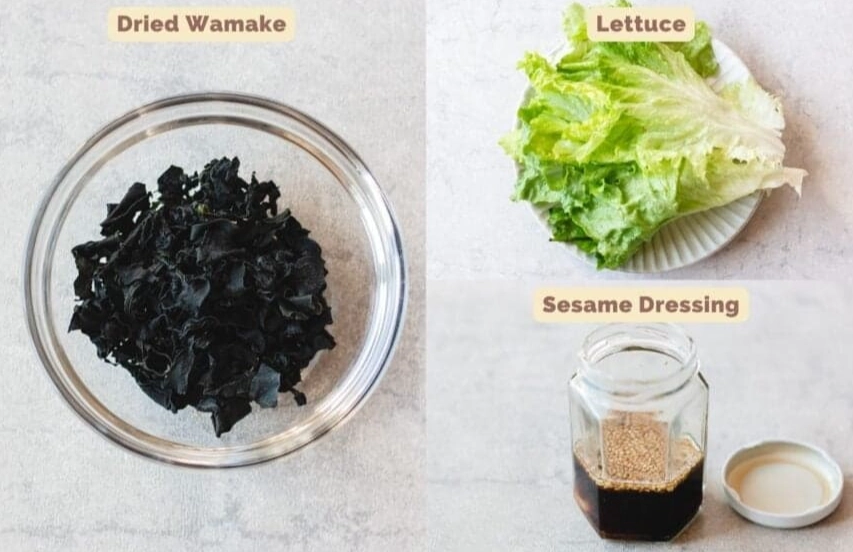 Wakame seaweed salad ingredients