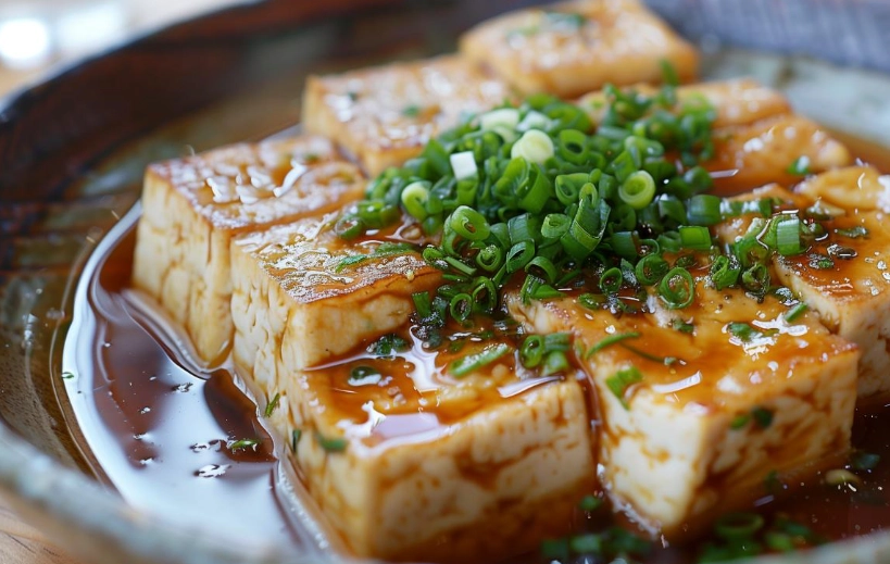 Vegan agedashi tofu
