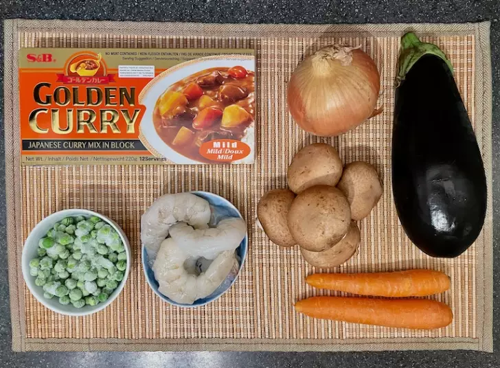 Japanese curry ingredients