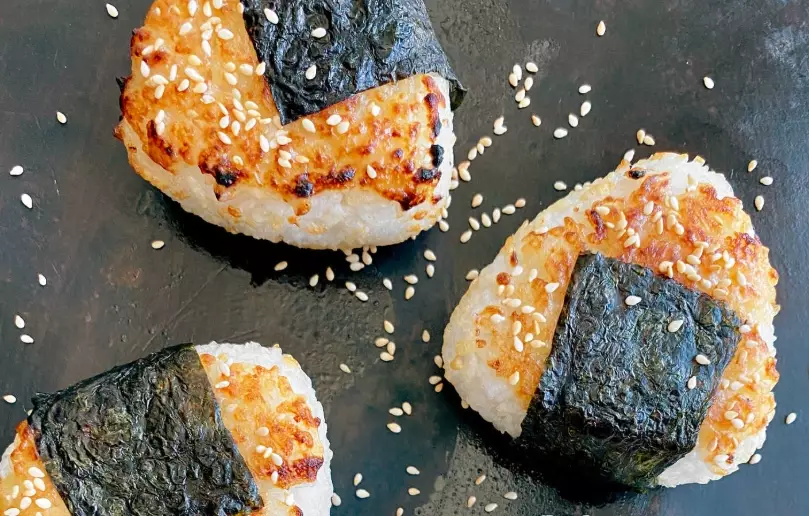 grilled rice balls